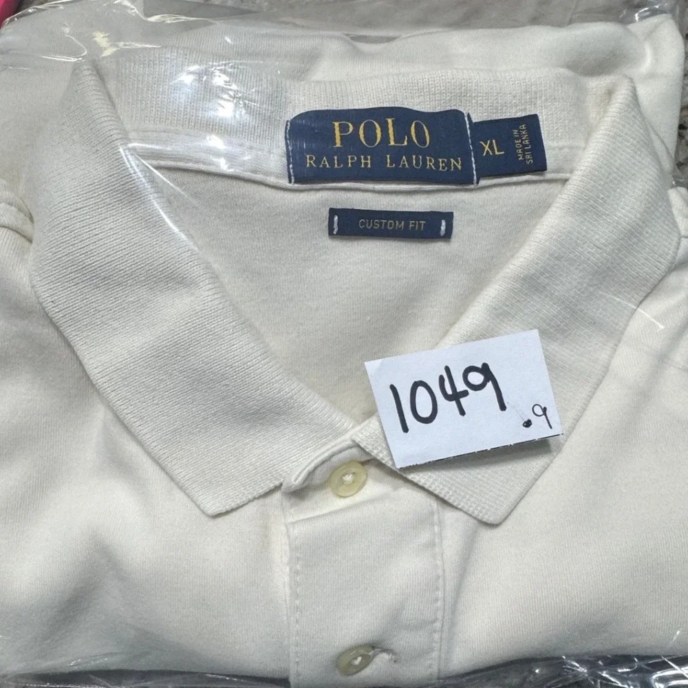 Polo Ralph Lauren Polo Shirt Mens XL Custom Fit Cotton White Old Money Preppy